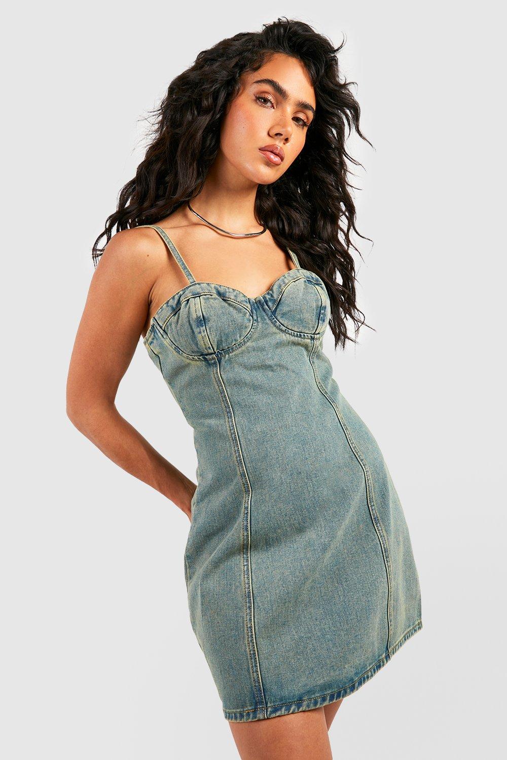 Denim bodycon best sale mini dress